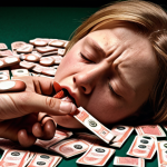 **A person struggling with nicotine withdrawal, visually representing the financial burden and stress of quitting, with expensive NRT products (patches, gum) in the background. Emphasize the internal struggle and external financial pressures.**