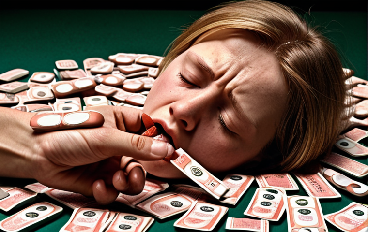 **A person struggling with nicotine withdrawal, visually representing the financial burden and stress of quitting, with expensive NRT products (patches, gum) in the background. Emphasize the internal struggle and external financial pressures.**