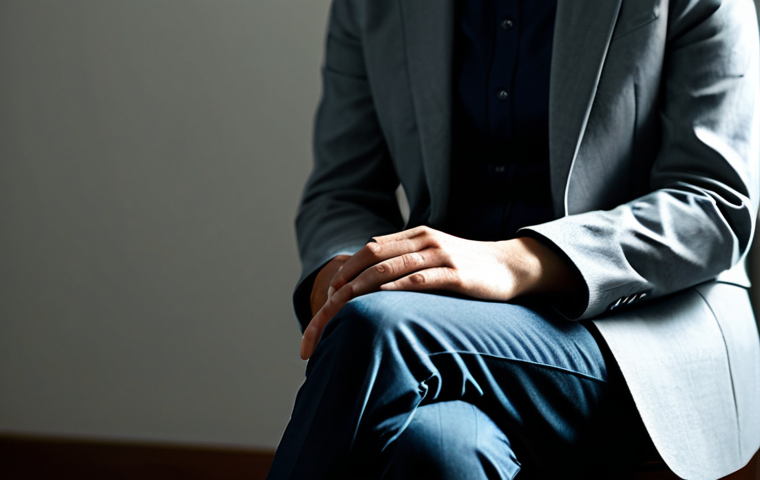 A lone, contemplative individual, fully clothed in modest, professional attire, seated in a dimly lit, minimalist room. Their posture suggests deep thought and a sense of overwhelm, with a subtle expression of introspection. The background is blurred to emphasize the subject's internal state. Soft, natural lighting. Perfect anatomy, correct proportions, natural pose, well-formed hands, proper finger count, natural body proportions. Safe for work, appropriate content, fully clothed, professional, family-friendly.